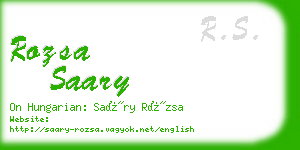 rozsa saary business card